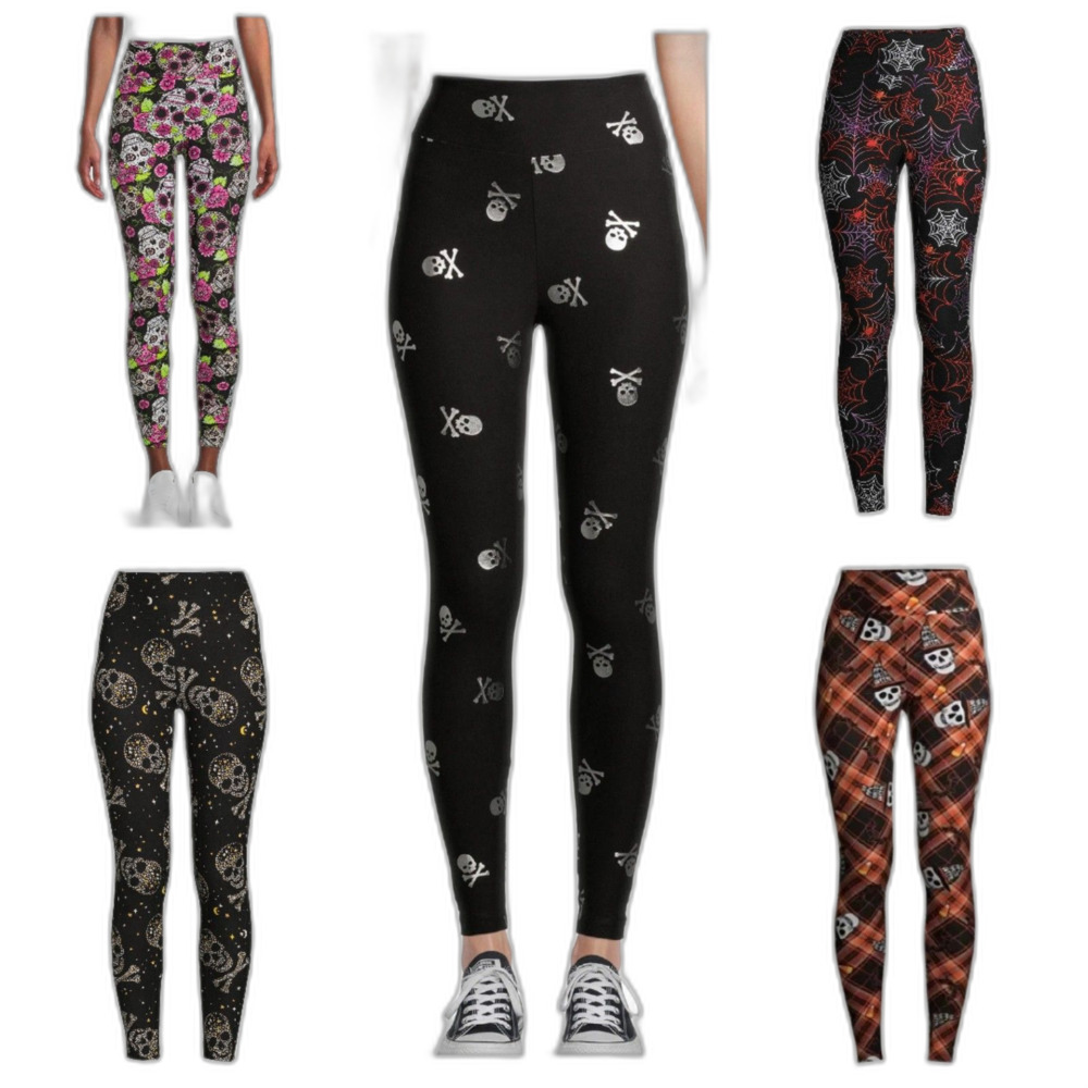 No Boundaries Juniors' Sueded Halloween Leggings